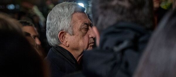 Серж Саргсян на панихиде Георгия Кутояна (19 января 2020). Еревaн - Sputnik Արմենիա