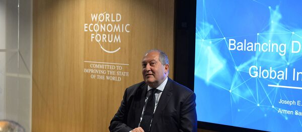 Президент РА Армен Саркисян на Всемирном экономическом форуме (21 января 2020). Давос - Sputnik Արմենիա