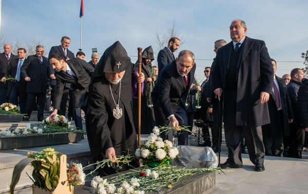 День Армии в Мемориальном комплексе Ераблур (28 января 2020). Еревaн - Sputnik Армения