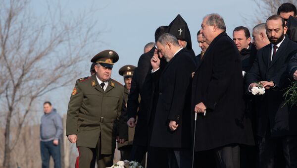  День Армии в Мемориальном комплексе Ераблур (28 января 2020). Еревaн - Sputnik Армения
