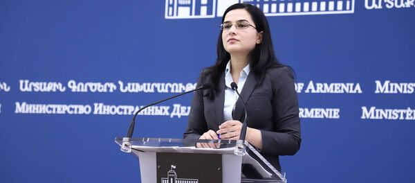 Пресс-конференция спикера МИД Армении Анны Нагдалян - Sputnik Արմենիա