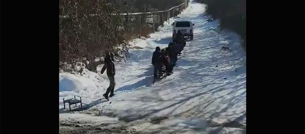 Зимние забавы в селе Хндзореск - Sputnik Արմենիա