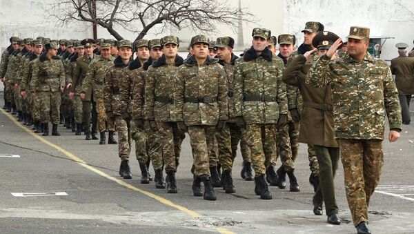 Демобилизация в одной из воинских частей Еревана - Sputnik Արմենիա