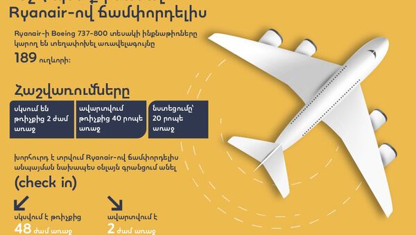 Ի՞նչ է պետք իմանալ Ryanair-ով ճամփորդելիս - Sputnik Արմենիա