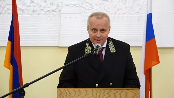 Посол России Сергей Копыркин на торжественном приеме по случаю Дня дипломатического работника (10 февраля 2020). Еревaн - Sputnik Армения