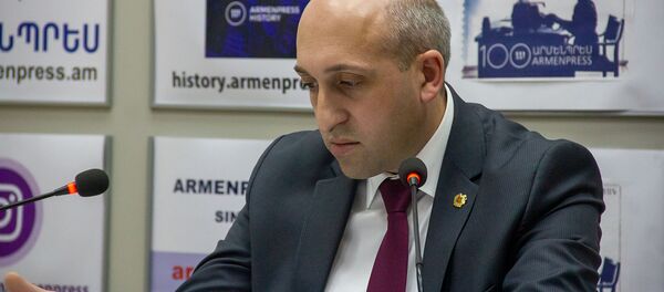 Губернатор Лори Андрей Гукасян на пресс-конференции (22 февраля). Еревaн - Sputnik Արմենիա