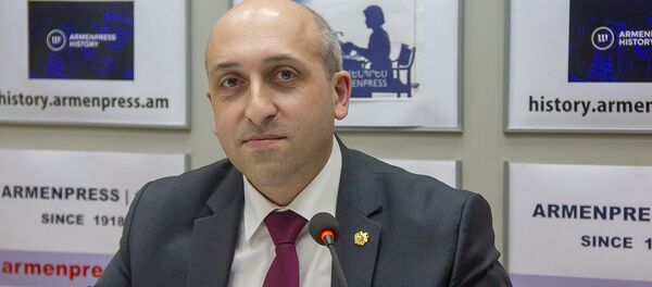 Губернатор Лори Андрей Гукасян на пресс-конференции (22 февраля). Еревaн - Sputnik Արմենիա