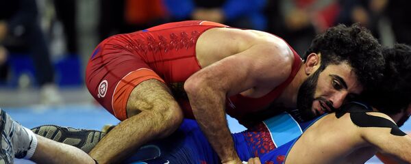Геворг Гарибян на Чемпионате Армении по греко-римской борьбе (4 декабря 2019). Еревaн - Sputnik Армения