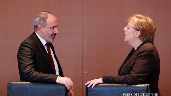 Переговоры высокого уровня между премьер-министром Армении Николом Пашиняном и канцлером Германии Ангелой Меркель (13 февраля 2020). Берлин - Sputnik Արմենիա