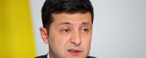 Президент Украины Владимир Зеленский на пресс-конференции после саммита по Украине в Елисейском дворце (9 декабря 2019). Париж - Sputnik Армения