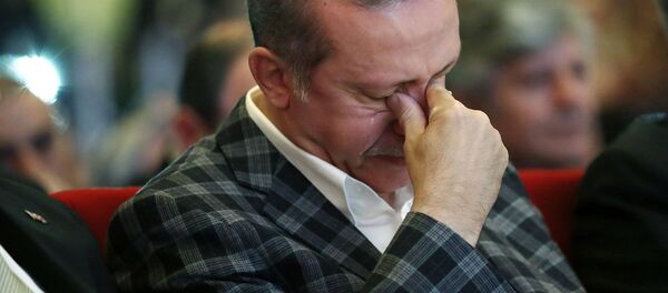 Президент Турции Реджеп Тайип Эрдоган слушет стихотворение о матерях во время встречи по безопасности труда (8 мая 2016). Стамбул Президент Турции Реджеп Тайип Эрдоган слушет стихотворение о матерях во время встречи по безопасности труда (8 мая 2016). Стамбул - Sputnik Армения