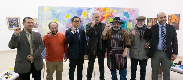 Мероприятие в Союзе художников Армении Картина в дар Китайской Народной Республике (19 февраля 2020). Еревaн - Sputnik Армения