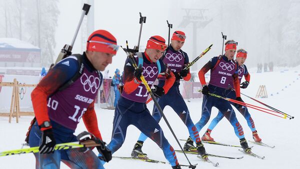 Тренировки спортсменов в лыжно-биатлонном комплексе Лаура - Sputnik Армения