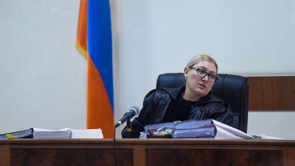 Судья Анна Данибекян на судебном заседании по делу 1 марта (25 февраля 2020). Еревaн - Sputnik Армения