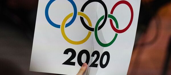 Плакат с олимпийскими кольцами Плакат с олимпийскими кольцами - Sputnik Армения