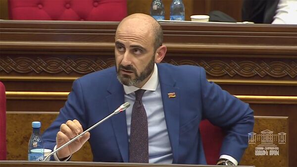 Депутат Нарек Зейналян на очередном заседании парламента Армении (11 февраля 2020). Еревaн - Sputnik Արմենիա