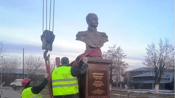 В Армении установлен памятник Императору Николаю I (2 марта 2020). Гюмри - Sputnik Արմենիա
