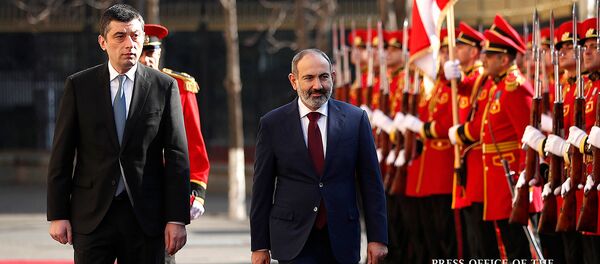 Официальная церемония встречи премьер-министра Армении Никола Пашиняна во время официального визита в Грузию (3 марта 2020). Тбилиси - Sputnik Армения