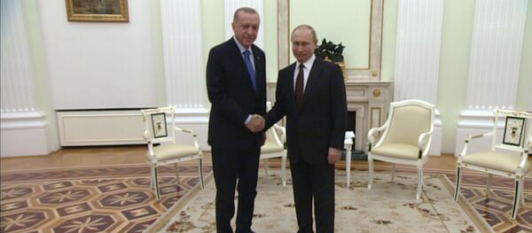 В Москве начались переговоры Владимира Путина и Реджепа Эрдогана В Москве начались переговоры Владимира Путина и Реджепа Эрдогана - Sputnik Армения