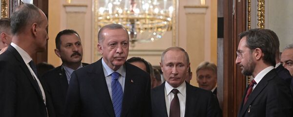 Встреча президентов России и Турции Владимира Путина и Реджепа Тайипа Эрдогана (5 марта 2020). Москва - Sputnik Армения