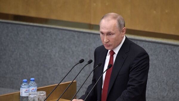 Президент РФ В. Путин принял участие в пленарном заседании Госдумы РФ - Sputnik Армения