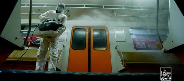 Дезинфекция общественного транспорта (15 марта 2020). Еревaн - Sputnik Արմենիա