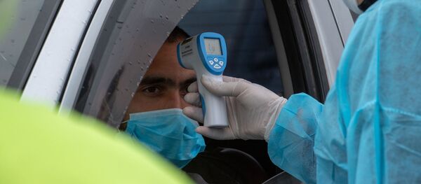 Контрольно-пропускной пункт при выезде из Эчмиадзина (17 марта 2020). Армавир Контрольно-пропускной пункт при выезде из Эчмиадзина (17 марта 2020). Армавир - Sputnik Արմենիա