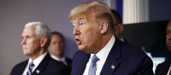 Президент Дональд Трамп выступает на брифинге по коронавирусу в Белом доме (21 марта 2020). Вашингтон - Sputnik Արմենիա