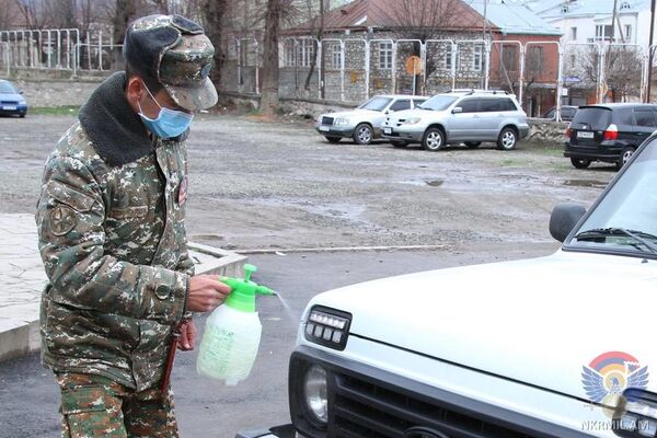 Борьба с коронавирусом: в воинских частях Карабаха проведены проверки Борьба с коронавирусом: в воинских частях Карабаха проведены проверки - Sputnik Армения
