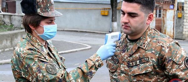 Дезинфекционные работы в Армии обороны Карабаха (22 марта 2020). Карабах Дезинфекционные работы в Армии обороны Карабаха (22 марта 2020). Карабах - Sputnik Արմենիա