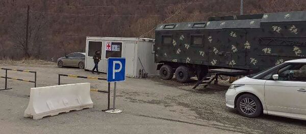 Медицинский пункт на границе Армении и Карабаха Медицинский пункт на границе Армении и Карабаха - Sputnik Արմենիա