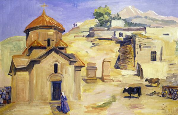 Репродукция картины Церковь Кармравор - Sputnik Армения