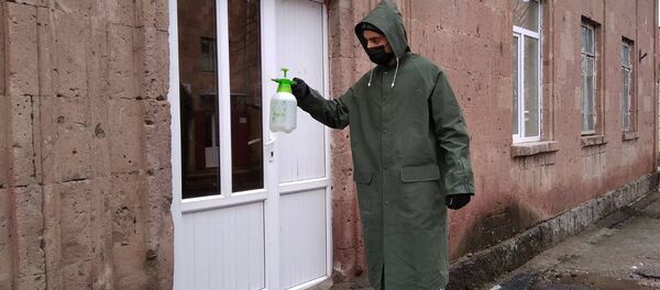 Дезинфекционные работы в Шираке Дезинфекционные работы в Шираке - Sputnik Արմենիա