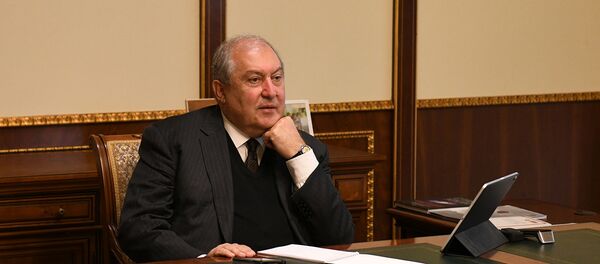 Президент Армен Саркисян принял руководителя Всемирной продовольственной программы ООН в Армении Елену Милошевич (25 марта 2020). Еревaн - Sputnik Արմենիա