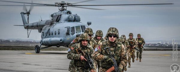 Показательные учения по оперативной организации и службе действий армянских миротворцев, осуществляющие миссию в Косово - Sputnik Армения