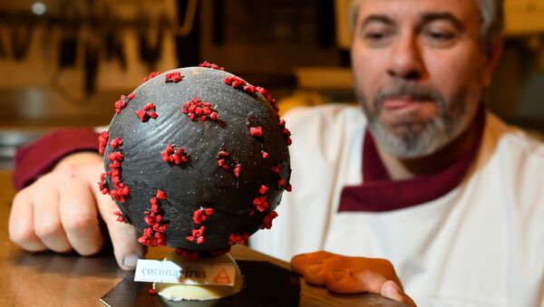 Շոկոլադագործ Ժան Ֆրանսուա Պրեն զատկի ձվի տեսքով տորթ է պատրաստել, որը զարդարել է կորոնավիրուսի մասնիկներով - Sputnik Արմենիա