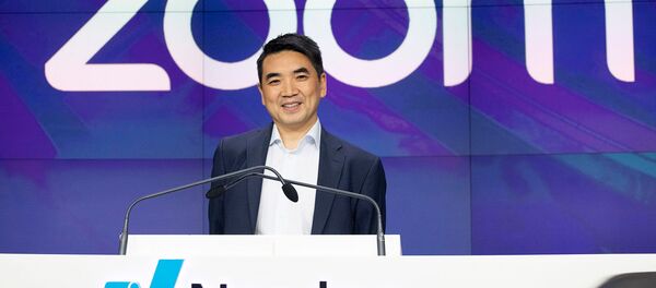 Генеральный директор Zoom Эрик Юань на церемонии открытии Nasdaq (18 апреля 2019). Нью-Йорк - Sputnik Արմենիա