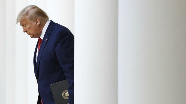 Президент Дональд Трамп на брифинге по коронавирусу в Белом Доме (29 марта 2020). Вашингтон - Sputnik Армения