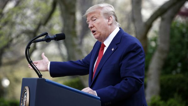 Президент Дональд Трамп на брифинге по коронавирусу в Белом Доме (29 марта 2020). Вашингтон - Sputnik Армения