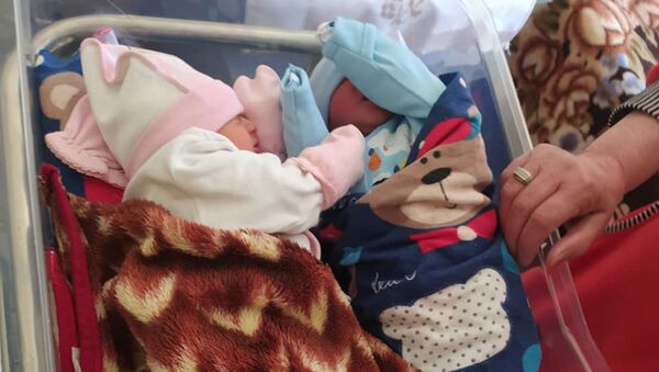 Новорожденные двойняшки в медицинском центре Алаверди (14 апреля 2020). - Sputnik Արմենիա