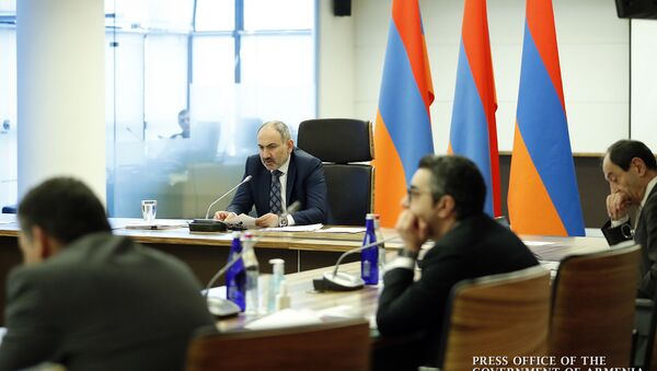 Премьер-министр Никол Пашинян в режиме видеоконференции принял участие в рабочей встрече членов ЕАЭС (14 апреля 2020). Еревaн - Sputnik Армения