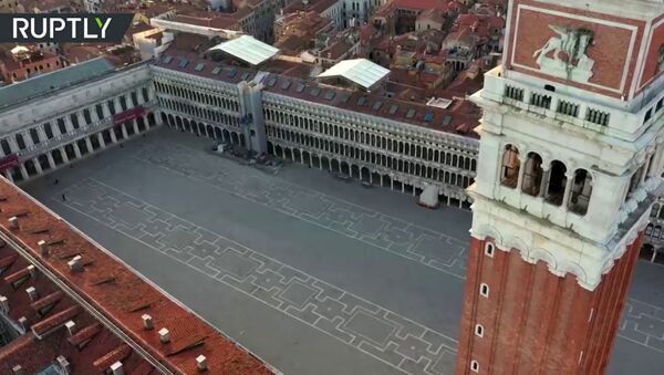 Беспилотник заснял пустующую без туристов центральную площадь Венеции - Sputnik Արմենիա