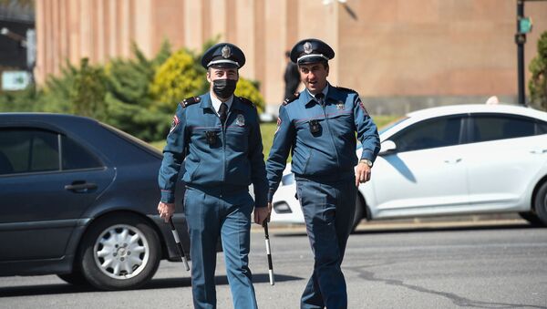Полицейские на улице Григора Лусаворича - Sputnik Արմենիա