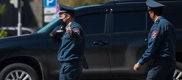 Полицейские на улице Григора Лусаворича - Sputnik Արմենիա