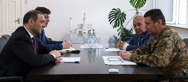 Встреча секретаря Совета безопасности Армении Армена Григоряна с командующим Армии обороны Карабаха Джалалом Арутюняном (27 апреля 2020). Степанакерт - Sputnik Армения