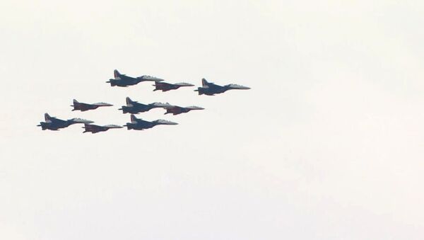 Репетиция воздушной части Парада Победы прошла в Москве - Sputnik Արմենիա