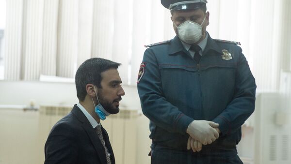 Адвокат Арам Вардеванян на судебном заседании по делу 1 марта (8 мая 2020). Еревaн - Sputnik Армения