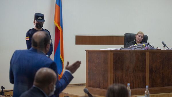 Судья Анна Данибекян на судебном заседании по делу 1 марта (13 мая 2020). Еревaн - Sputnik Արմենիա