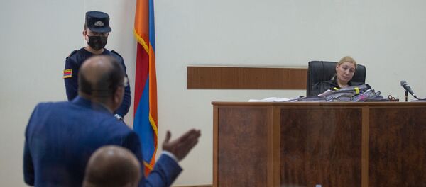 Судья Анна Данибекян на судебном заседании по делу 1 марта (13 мая 2020). Еревaн - Sputnik Արմենիա
