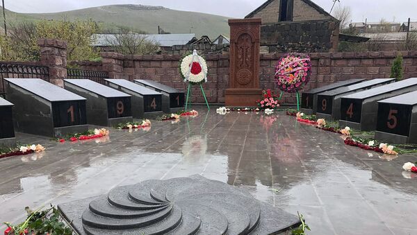 Открытие мемориала ВОВ в селе Джрарат (9 мая 2020). Ширак - Sputnik Армения
